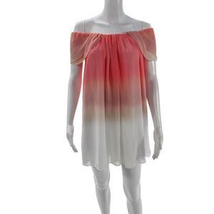 Julie Brown Women Shift Sundress Pink Rayon Short Beach Size 6